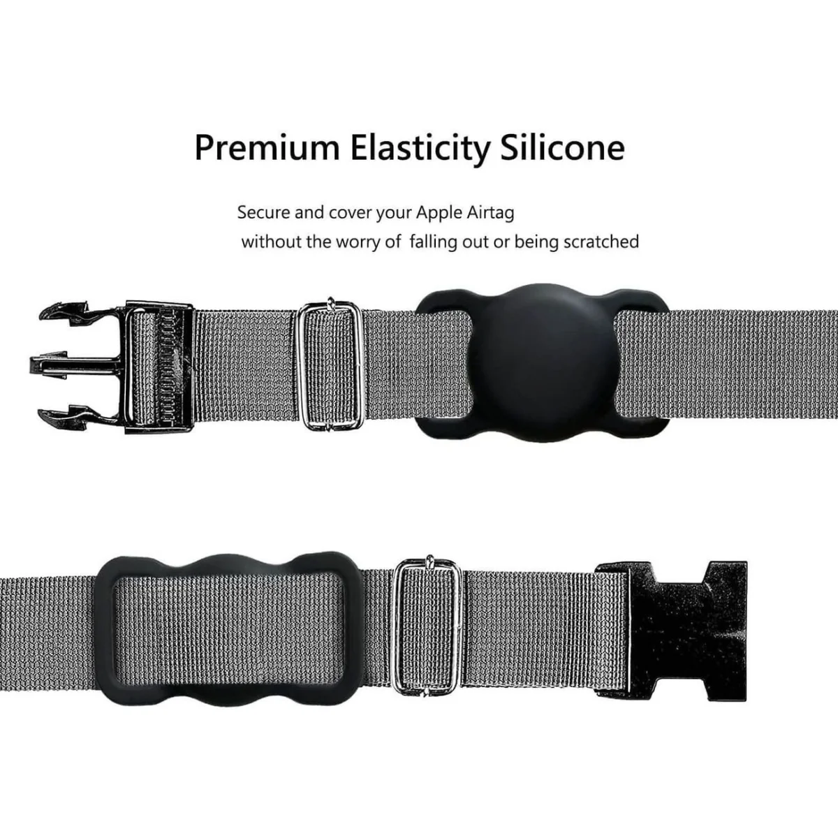MG Collar kryt na Apple AirTag na psí obojok, čierny