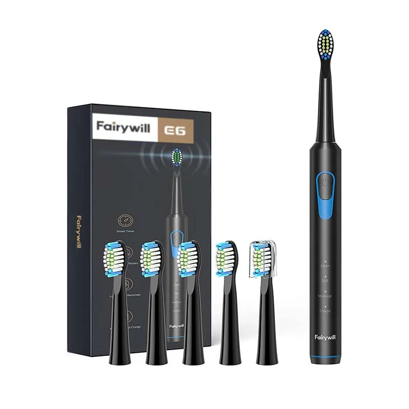 FairyWill FW-E6 sonická zubná kefka, čierna
