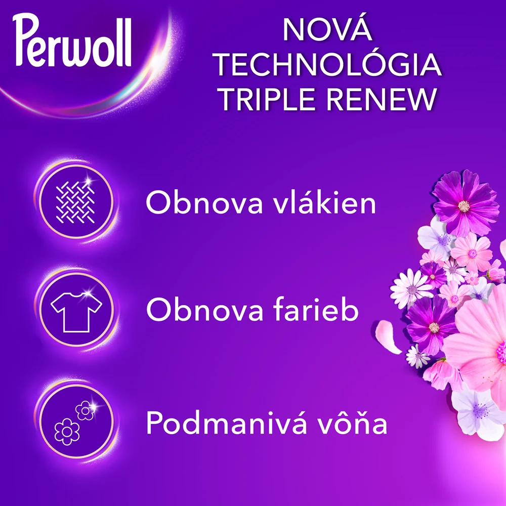 Perwoll prací gél Blossom 60 praní 1×3000 ml, prací gél