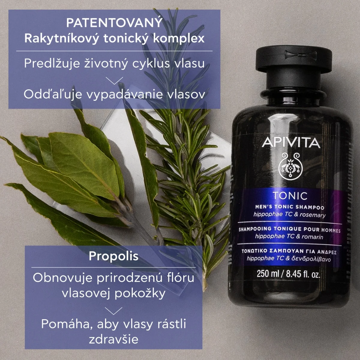 APIVITA Men´s Tonic Shampoo, 250ml 1×250 ml, pánsky šampón proti vypadávaniu vlasov