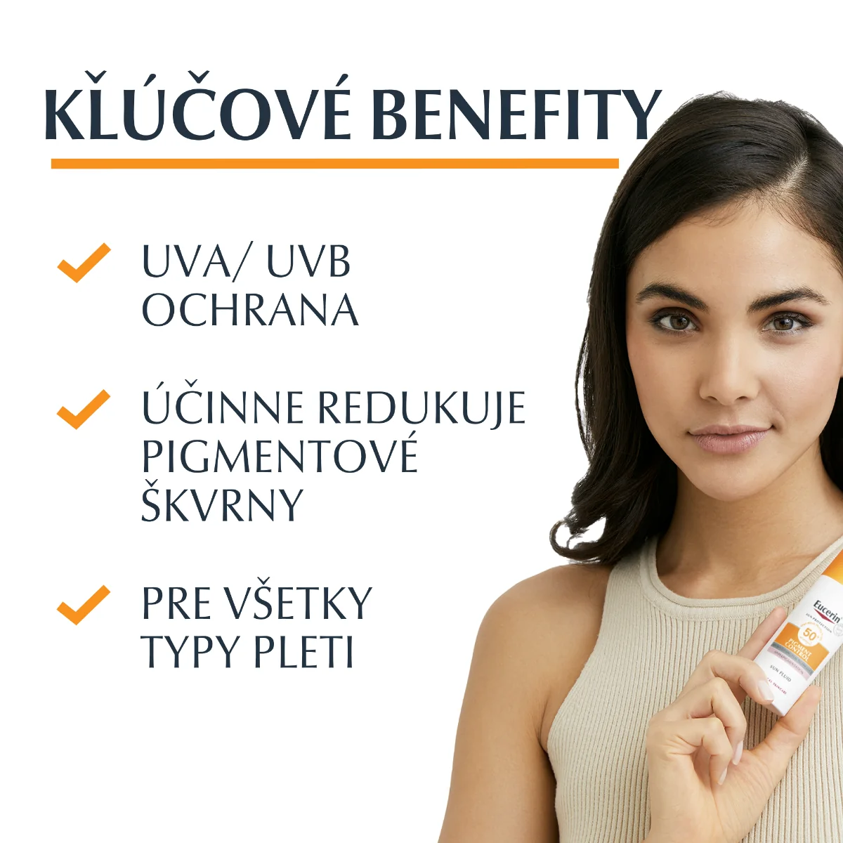 Eucerin SUN PIGMENT CONTROL SPF 50+ na tvár emulzia na opaľovanie s depigmentačným účinkom 1x50 ml