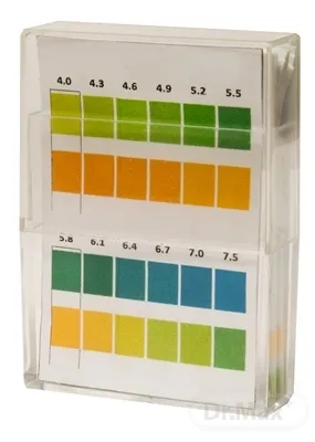kompava INDIKAČNÝ PAPIERIK 1×100 ks, prúžky na testovanie pH moču (5,4-7,4)