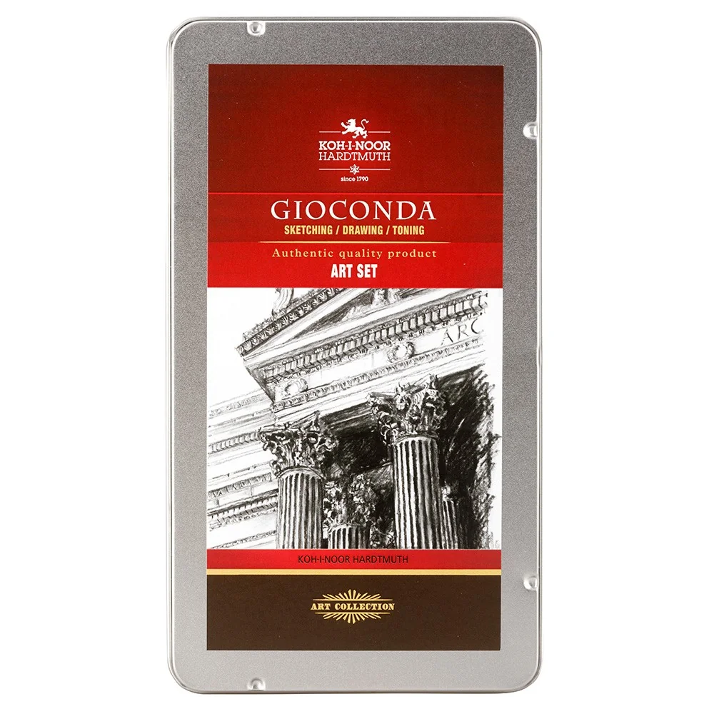 Kresliarska sada GIOCONDA 8893 pre čiernobielu kresbu 24-dielna súprava