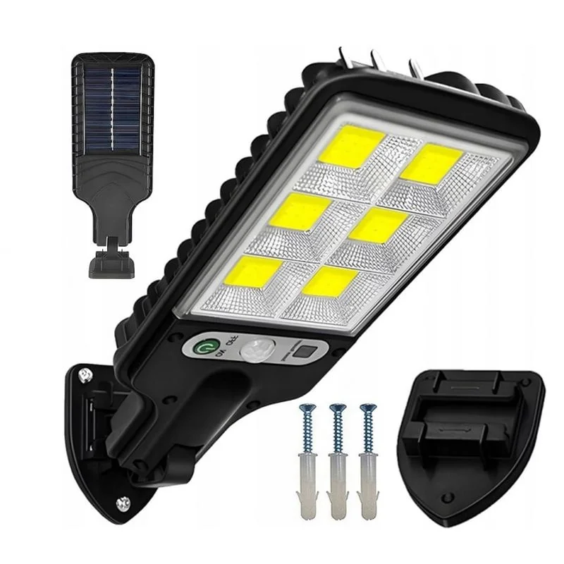 MG LU17 solárna lampa 120 LED 3000 mAh, čierna