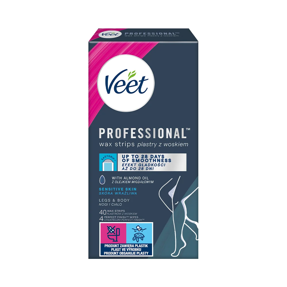 Veet Voskové pásiky na citlivú pokožku Professional Sensitive Skin 40 ks