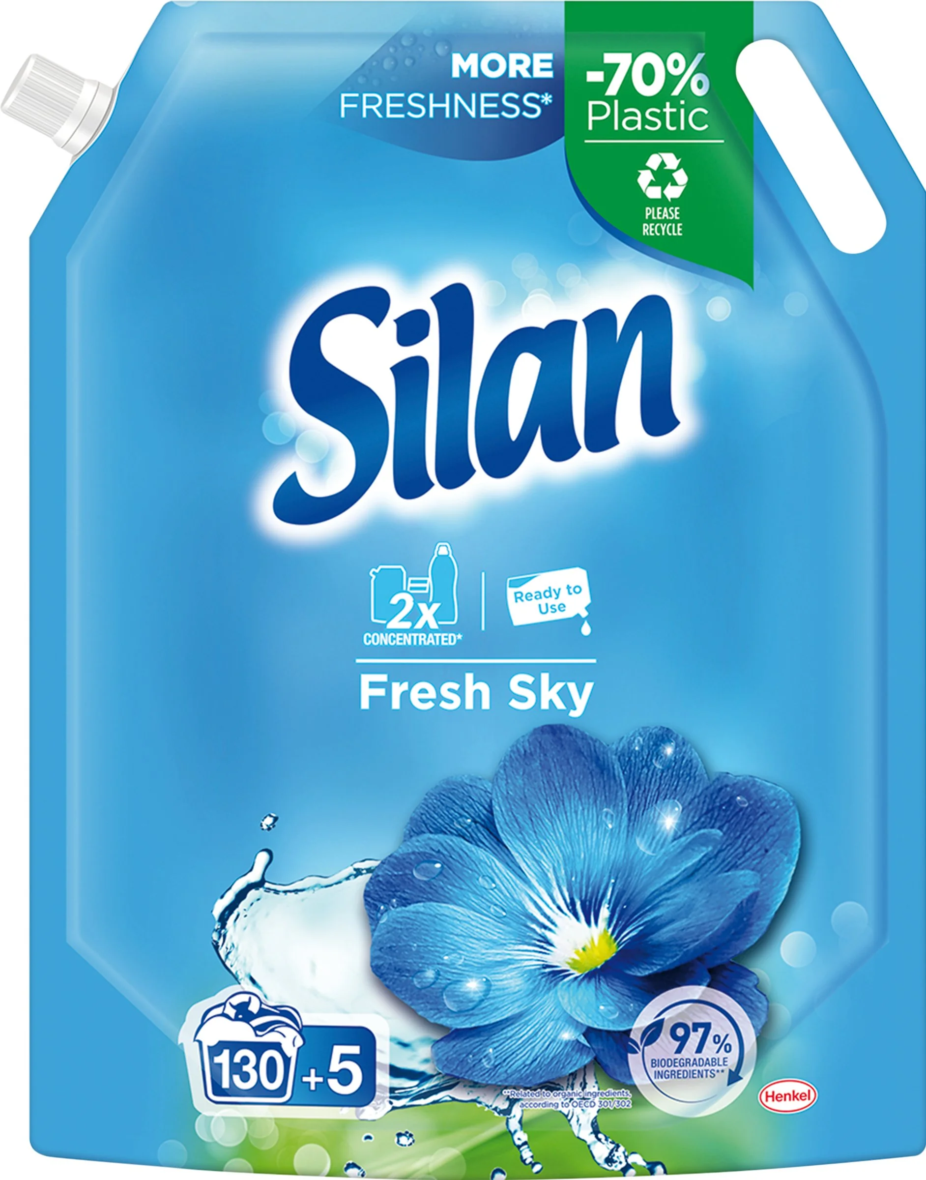 Silan koncentrovaná aviváž Fresh Sky 135 praní 1×1485 ml, aviváž
