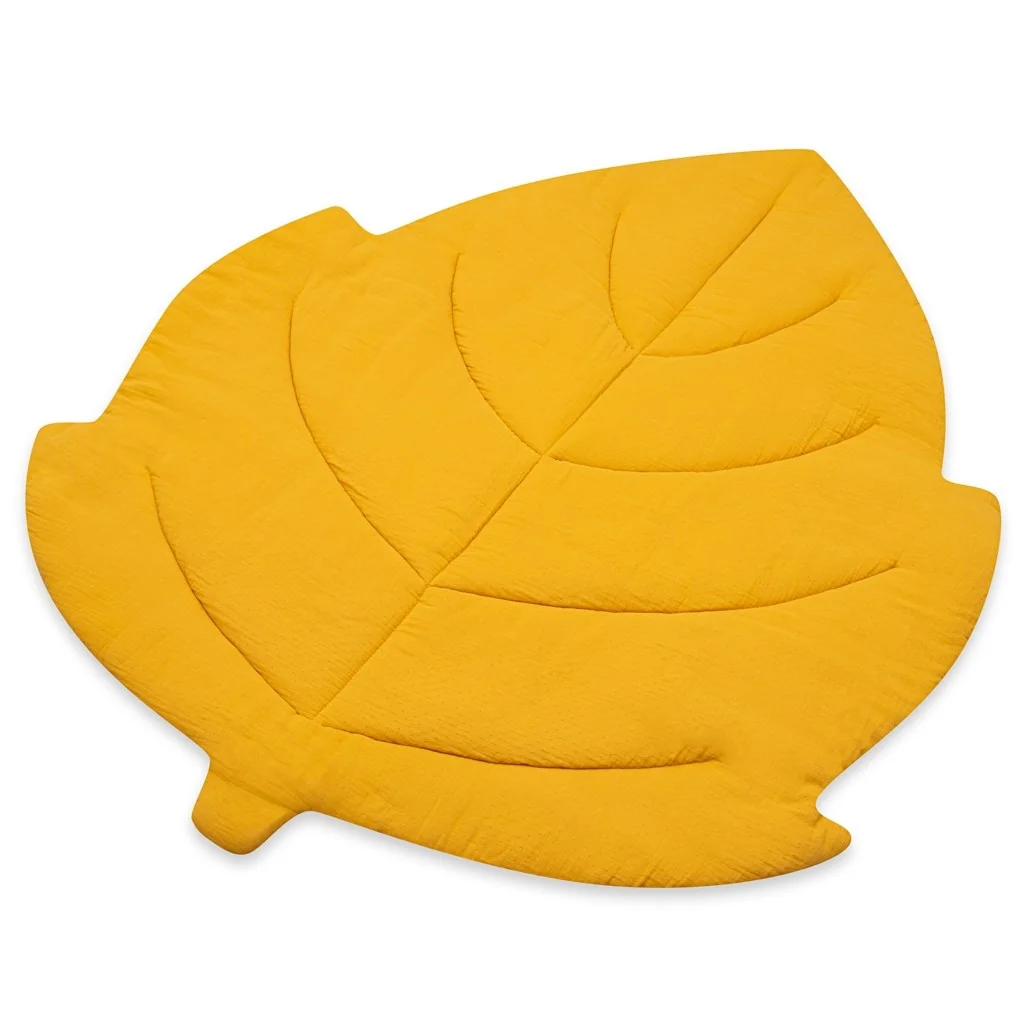 Mušelínová hracia deka New Baby Leaf mustard , 20C53876