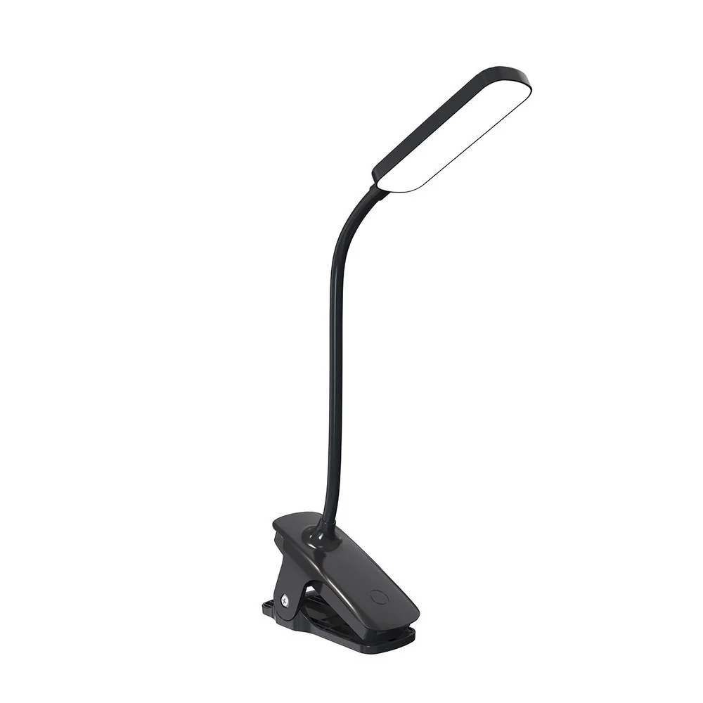 MG Reading mini LED lampa s klipom, čierna