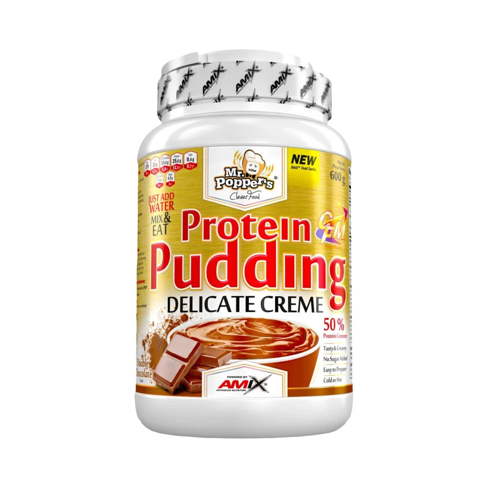 Amix Mr.Poppers Protein Pudding Creme 600 g dvojitá čokoláda