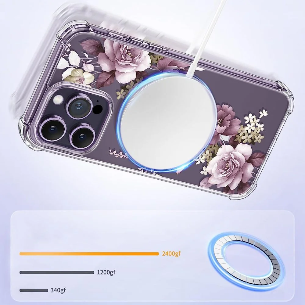 Tech-Protect Magmood MagSafe kryt na iPhone 12 / 12 Pro, white daisy