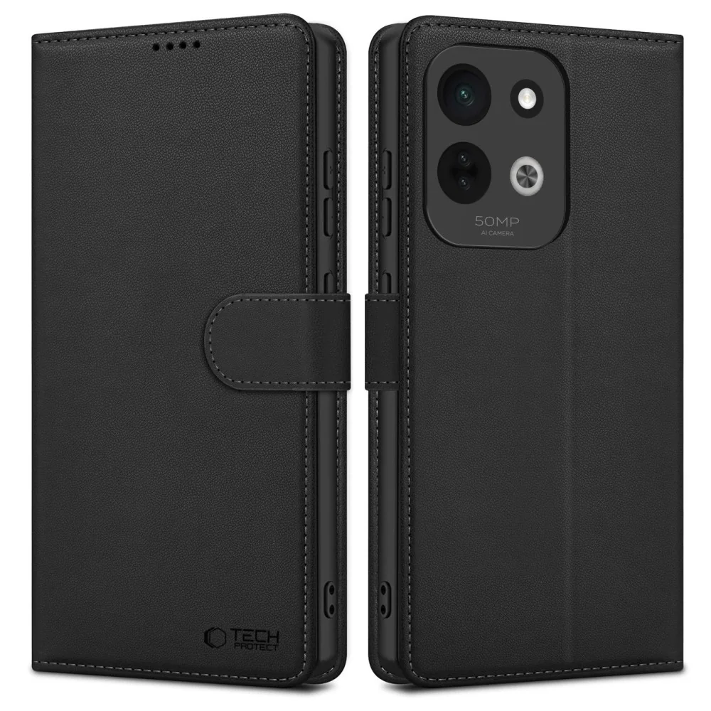 Tech-Protect Wallet knižkové puzdro na Xiaomi Redmi 17 4G / 5G, čierne