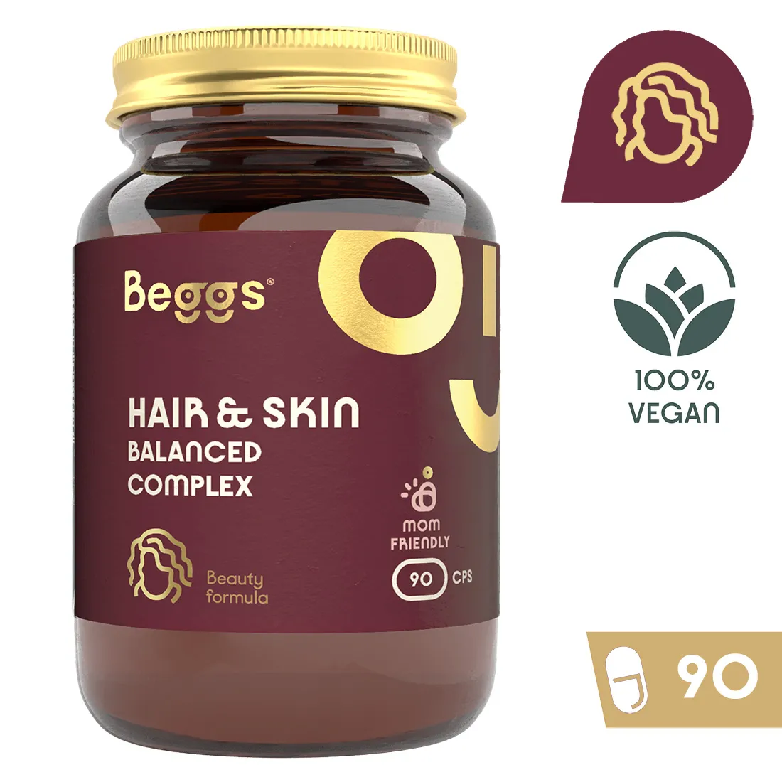 Beggs Balanced hair&skin COMPLEX 90 cps 1×90 cps, výživový doplnok