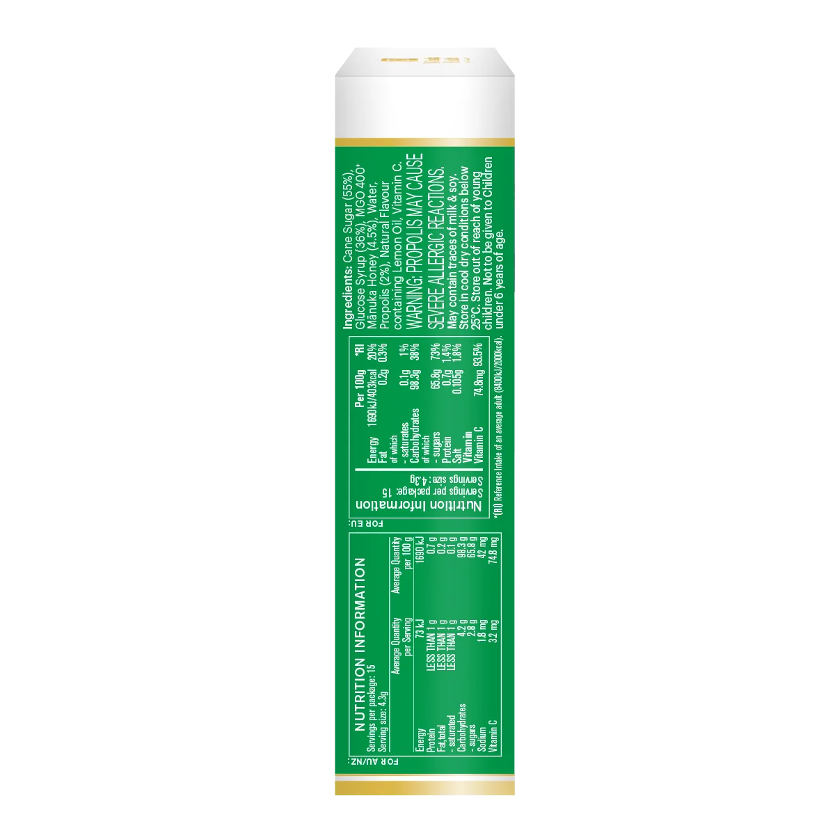 Manuka Pastilky MGO 400+ s propolisom 65 g