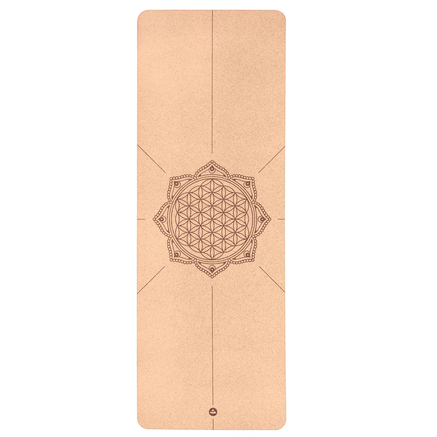 Bodhi PHOENIX Yoga Cork mat KVET ŽIVOTA joga korková podložka 185 x 66 cm x 4 mm