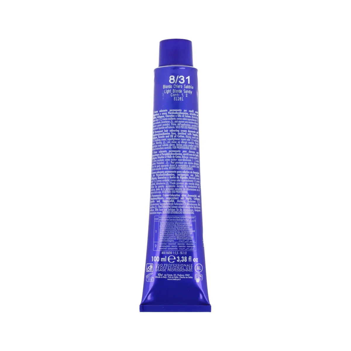 Inebrya Bionic Color Sandy (8/31 Light Blonde Sandy) 100 ml