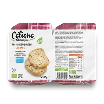 Celiane bezlepkový krájaný toastový chlieb so semienkami 1×400 g, toastový chlieb