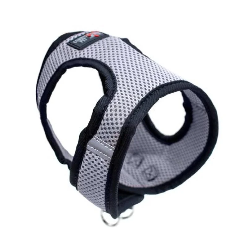 COBBYS PET Sieťový vestový postroj sivý S: 36-41cm