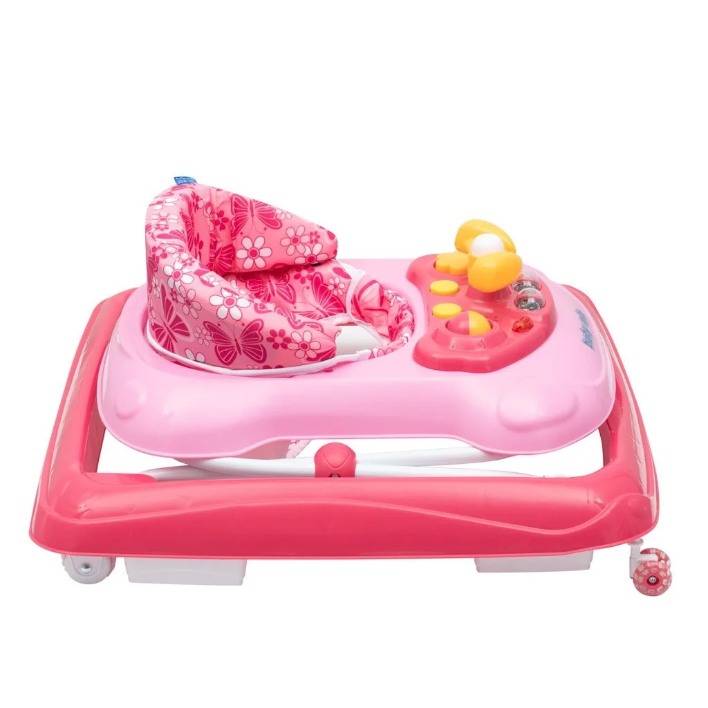 Detské chodítko Baby Mix s volantom a silikónovými kolieskami