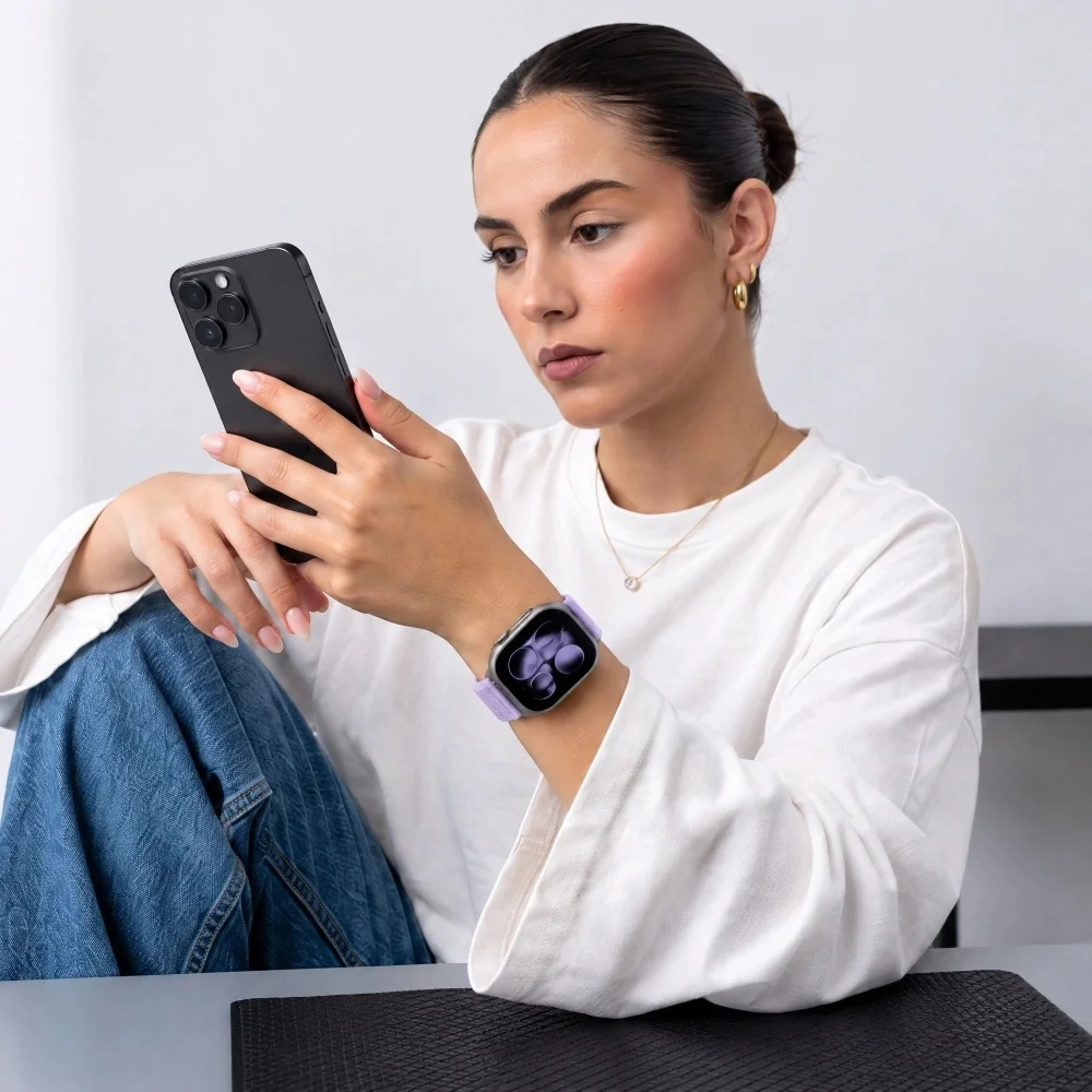 Tech-Protect Nylon Loop remienok na Apple Watch 40/41/42mm, purple