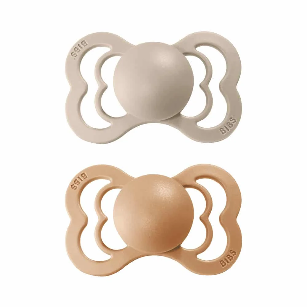 BIBS Supreme cumlíky z prírodného kaučuku 2ks veľkosť 2 - Vanilla / Peach
