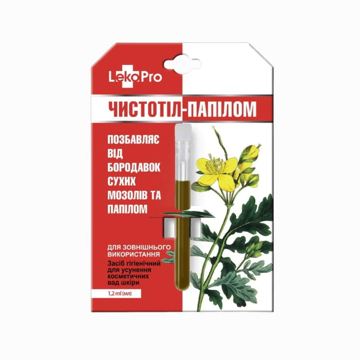 Balzam "Čistoteľ " s lastovičníkom na otlaky, bradavice a papilómy - 1,2 ml - LekoPro