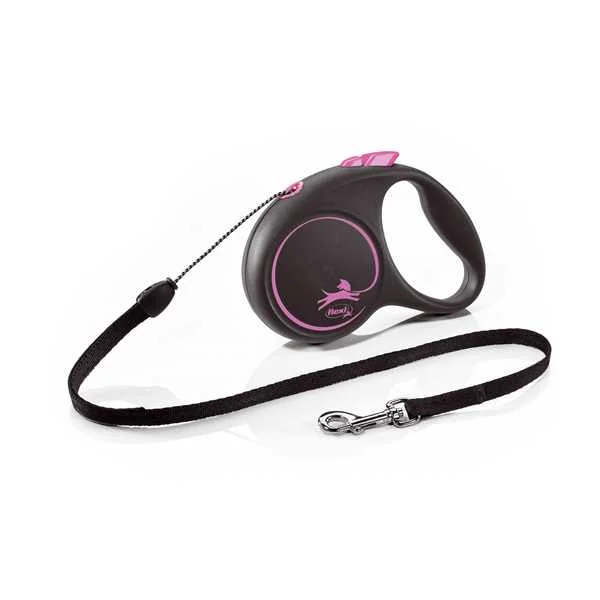 Flexi Black Design S Lanko 5m/12kg Ružové 1×1 ks