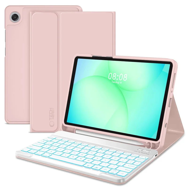 Tech-Protect SC Pen Keyboard puzdro s klávesnicou na Samsung Galaxy Tab A9 / A11 8.7'', ružové b A9 / A11 8.7'', ružové