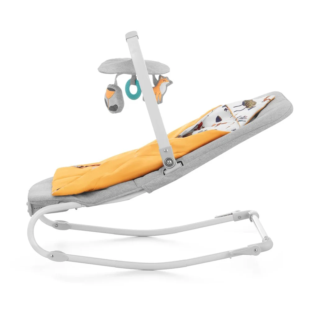 Kinderkraft FELIO 2 vibrujúce húpatko s melódiami Forest Yellow 0m+, do 9 kg