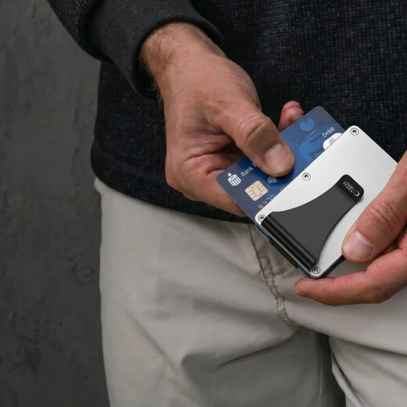 Tech-Protect Thord RFID obal na karty, strieborný
