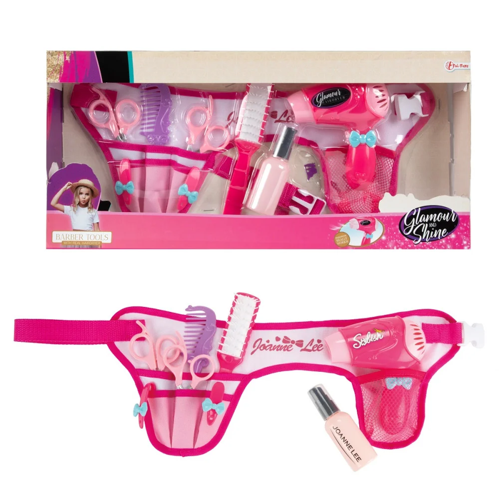 GLAMOUR_SHINE Kadernícky set + bedrová taška + fén-Toi Toys