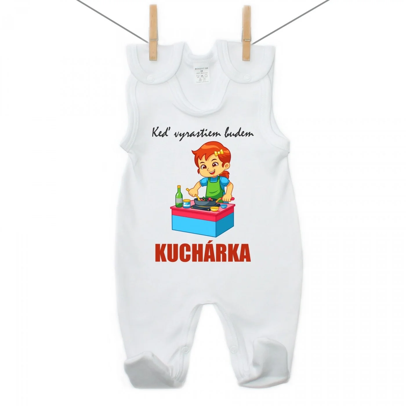 Boodyy Dupačky Keď vyrastiem budem kuchárka Veľkosť: 56