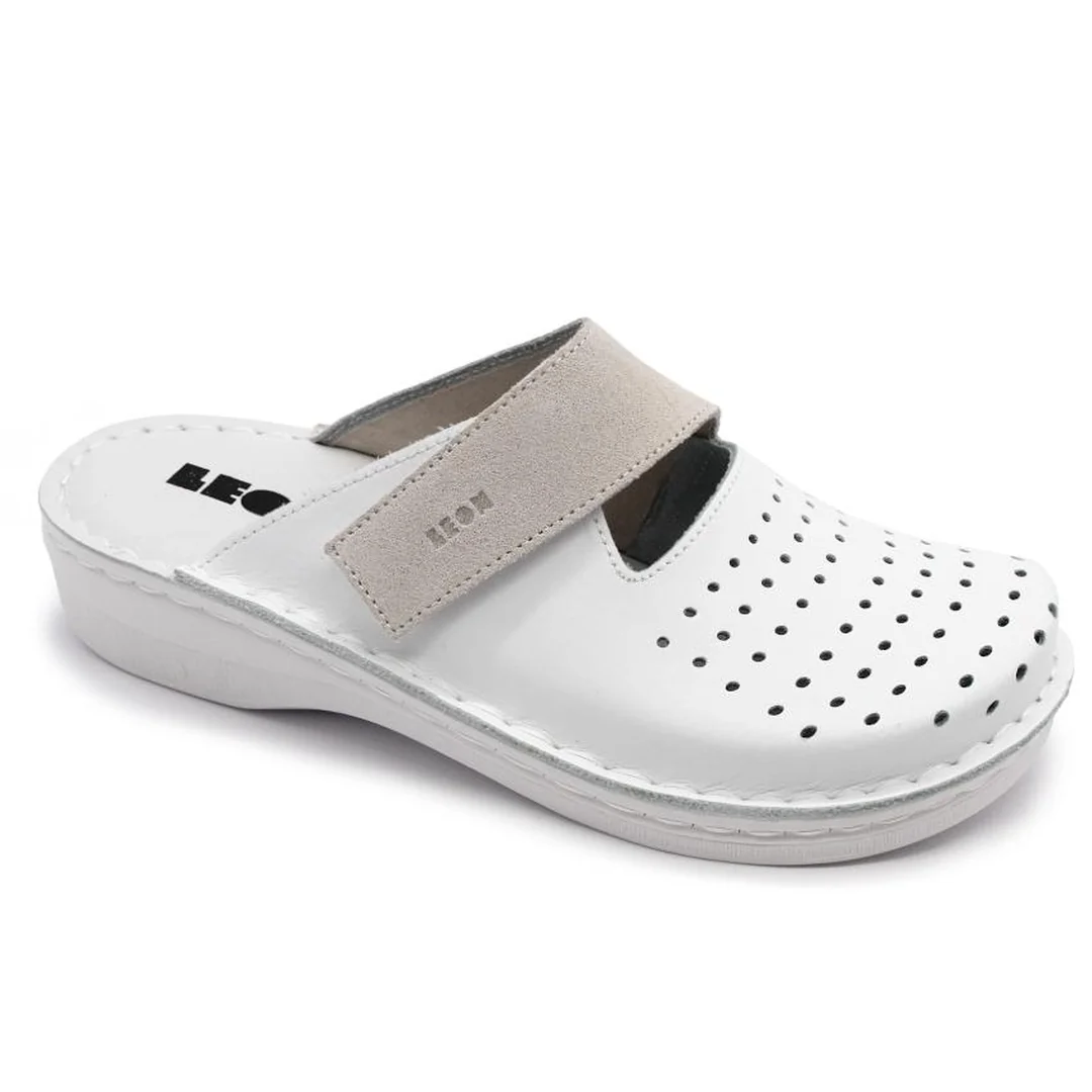 V265 Dámska zdravotná celokožená obuv 37 - 23,5cm, biela, 3,5 cm