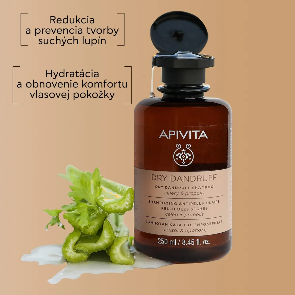 APIVITA Dry Dandruff Shampoo, 250ml 1×250 ml šampón proti suchým lupinám