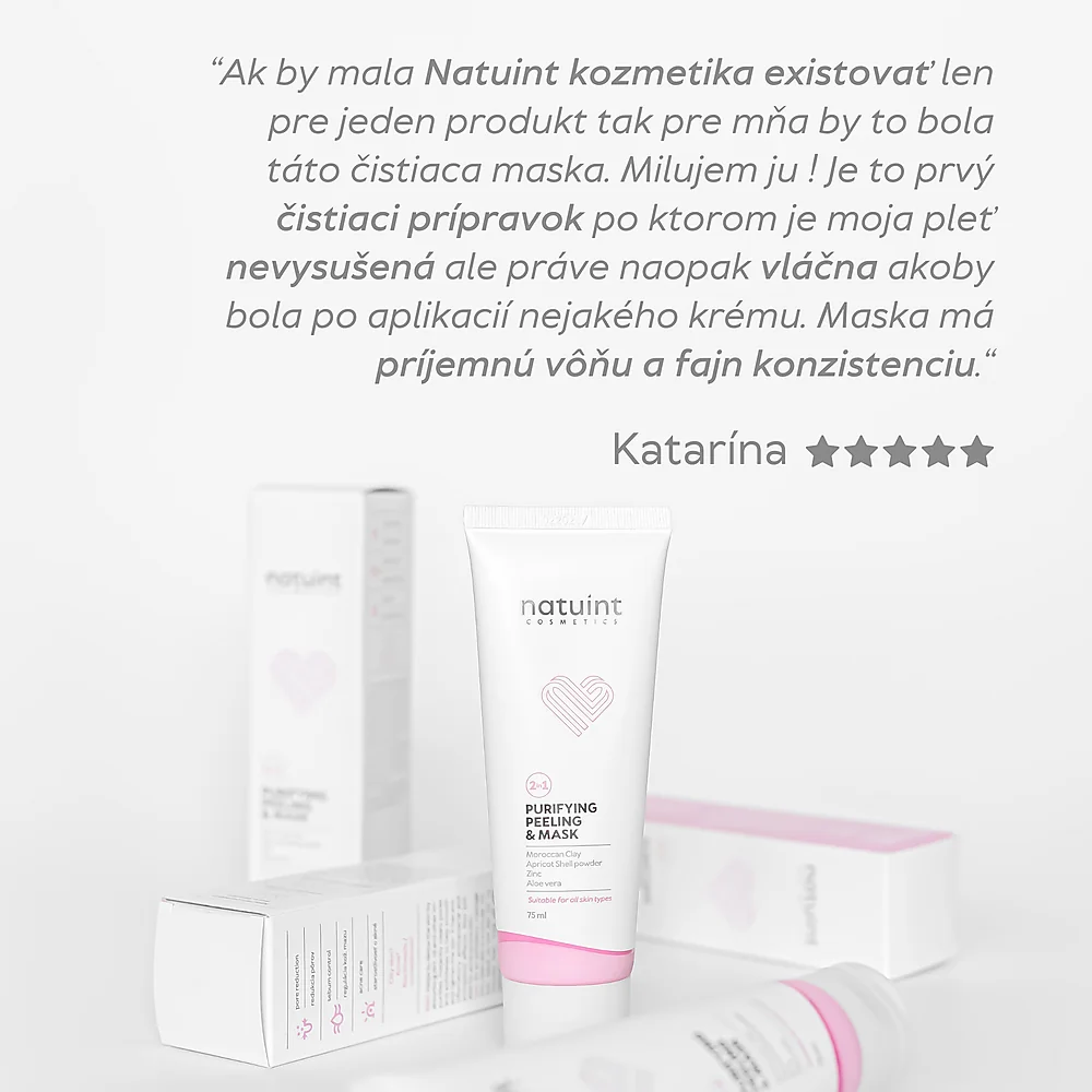 Natuint cosmetics - Maska a píling 2v1 - čistiaca 2 in 1 Purifying Peeling & Mask