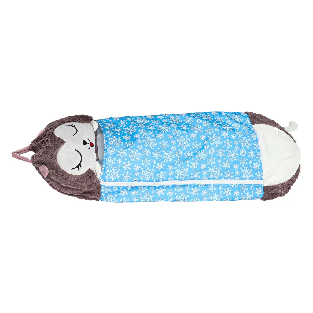 Detský turistický spacák 2v1 125×50 cm – modrý
