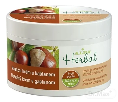 ALPA Herbal Masážny krém s gaštanom 1×250 ml, masážny krém