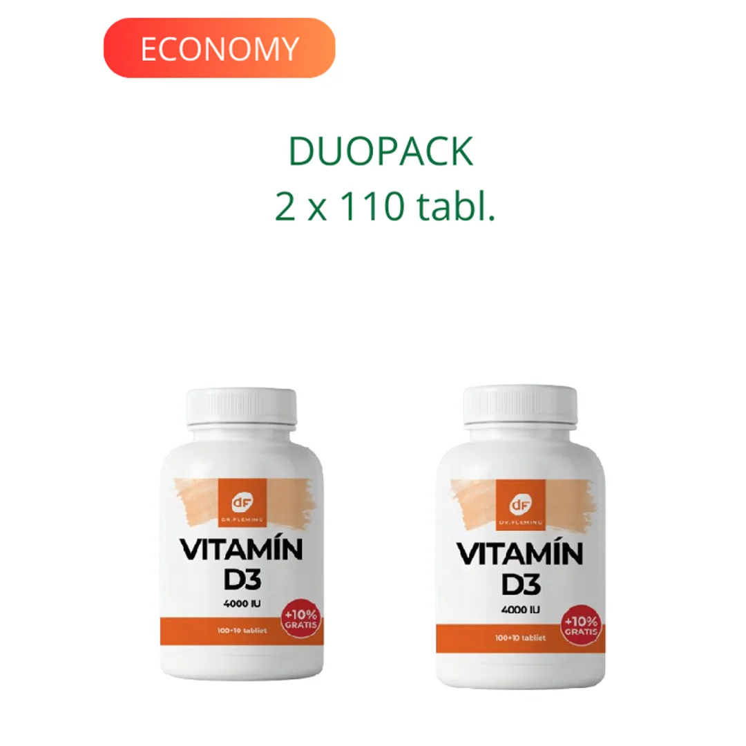 DR. FLEMING Vitamín D3 4000IU +10% gratis 220ks DUOPACK