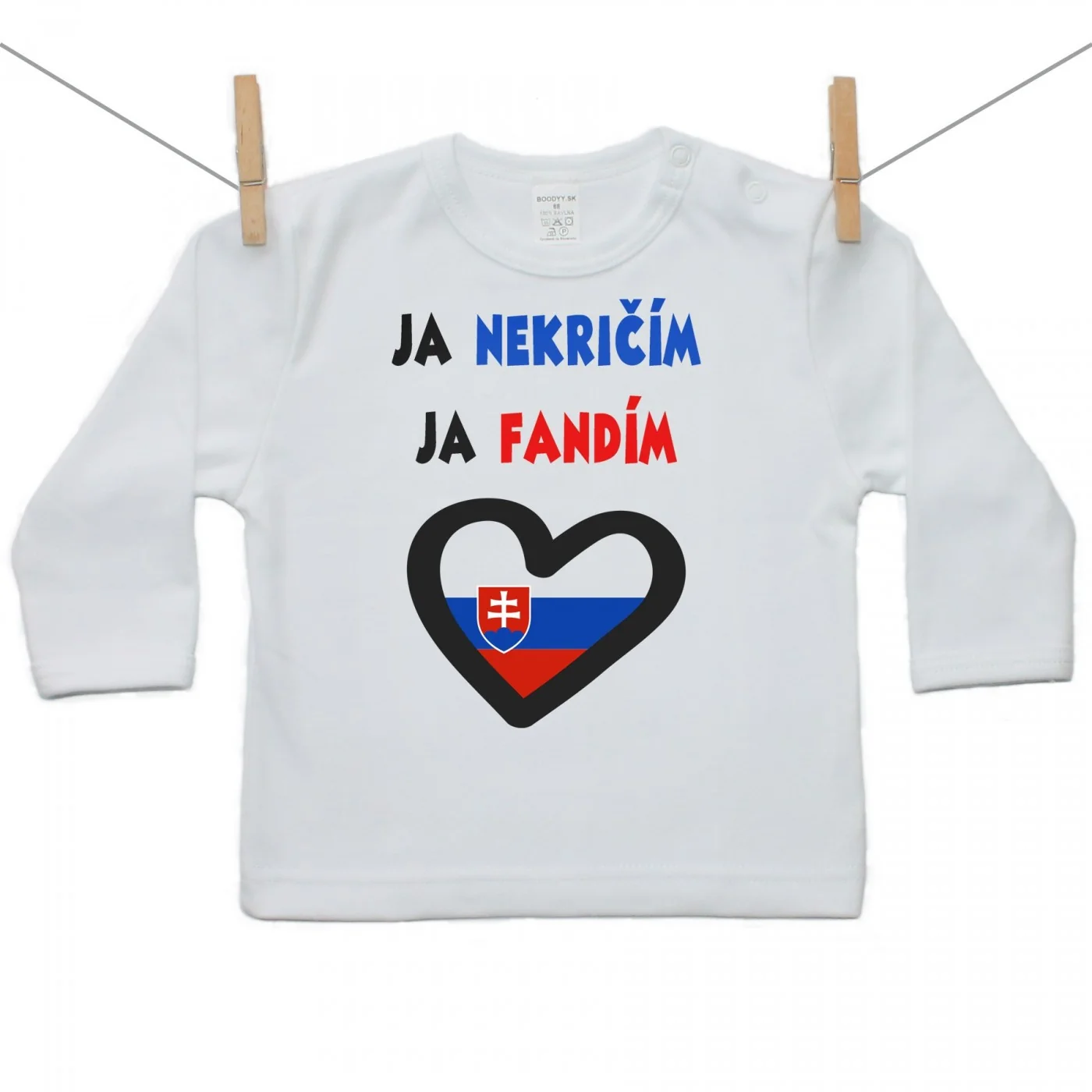 Boodyy Tričko s dlhým rukávom Ja nekričím, ja fandím Veľkosť: 92