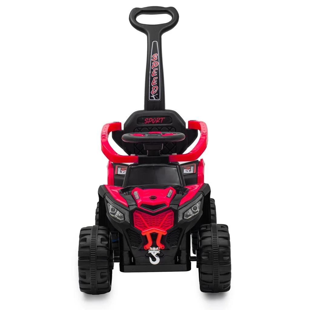 Detské elektrické odrážadlo Baby Mix Ruggy s vodiacou tyčou