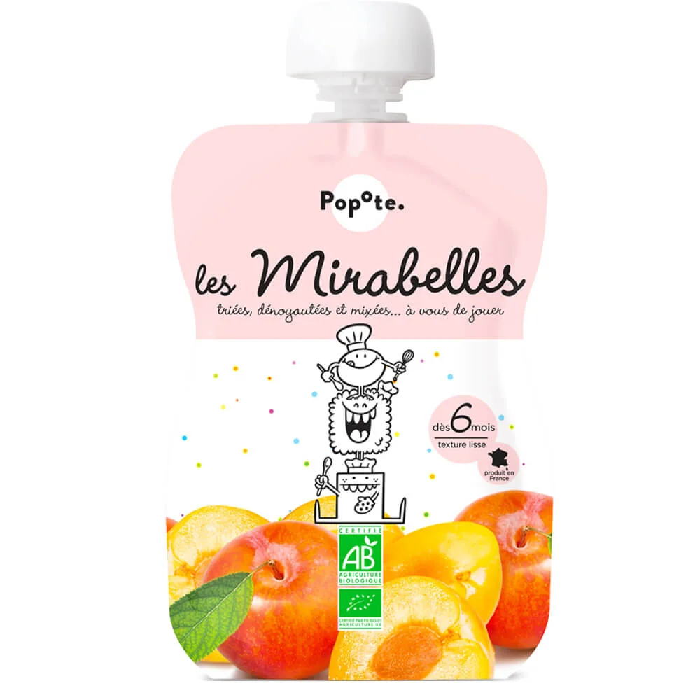 POPOTE Kapsička bio mirabelky 120 g, 6+ 1×120 g, kapsička
