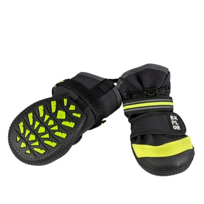 DUVO+ Topánky pre psov s reflexnou páskou XL 8,3x10,2cm 4ks čierne