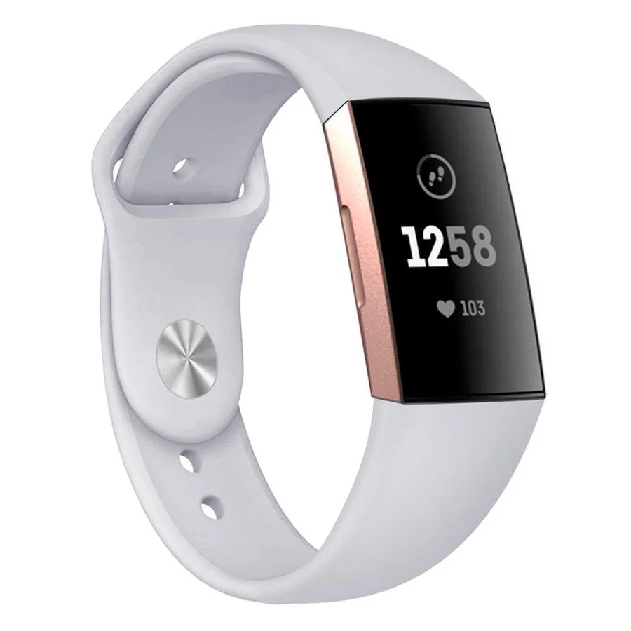 BStrap Silicone (Large) remienok na Fitbit Charge 3 / 4 gray