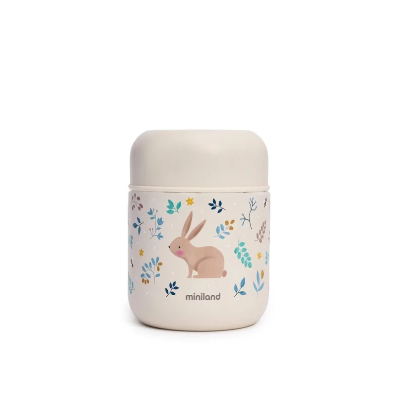 Miniland Mini termoska na jedlo Dreamland 280 ml - Zajačiky