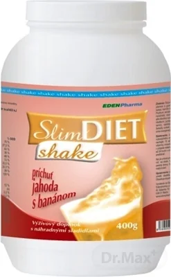 EDENPharma SLIM DIET SHAKE 1×400 g, príchuť Jahoda a Banán