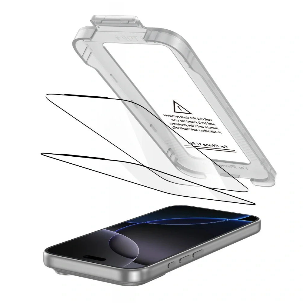 Tech-Protect Quick Set 2x ochranné sklo na iPhone 17 Pro, čierne