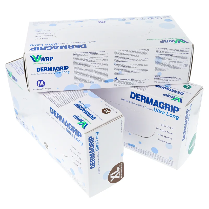 ZARYS DERMAGRIP ULTRA LONG nitrilové rukavice bez púdru M, 100 ks