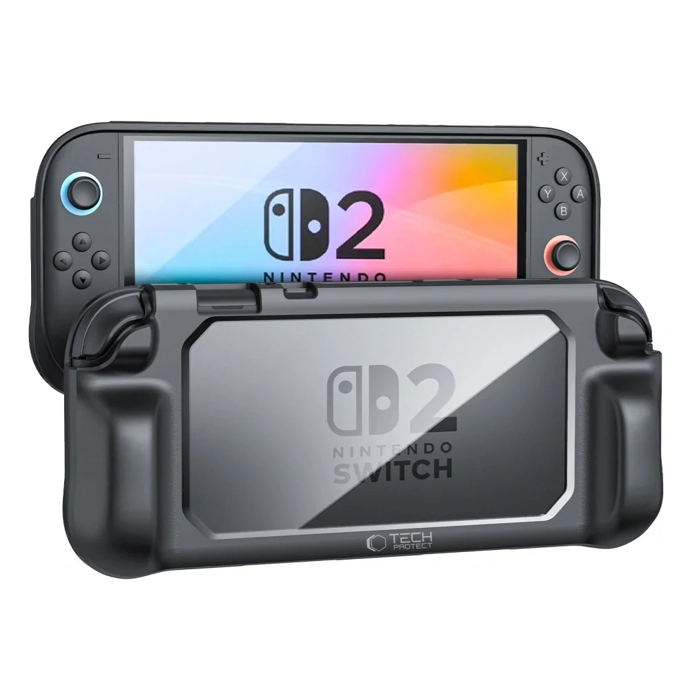Tech-Protect Magmat kryt na Nintendo Switch 2, čierny/priesvitný