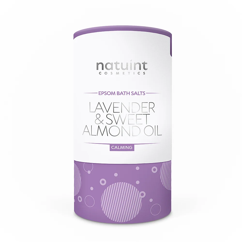 Natuint - Aromaterapeutický soľný kúpeľ - levanduľa Calming  Epsom Bath Salts  with Lavender & Sweet Almond Oil