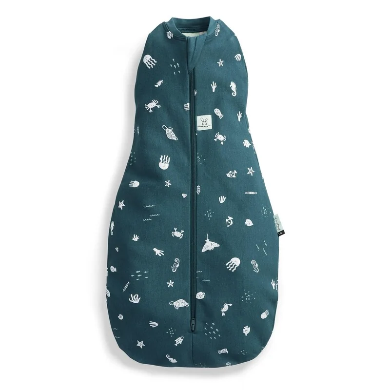 ERGOPOUCH - Zavinovačka a vak na spanie 2v1 Cocoon Ocean 3-6 m, 6-8 kg, 0,2 tog