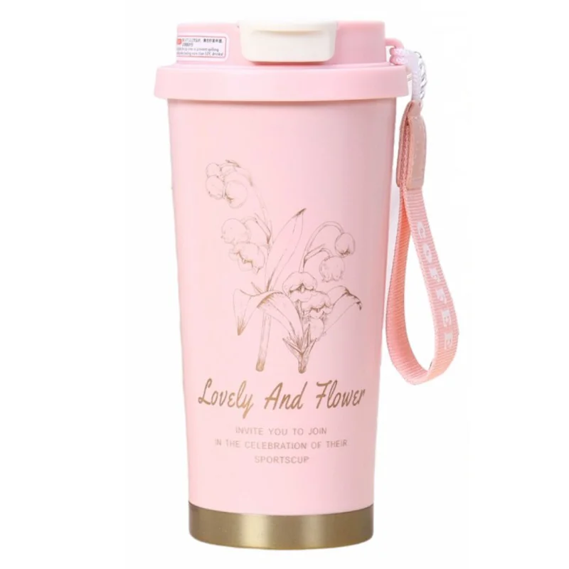 Livefy termohrnček Lovely Flower 550ml, ružový